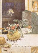 Carl Larsson Gunlog without her Mama France oil painting artist